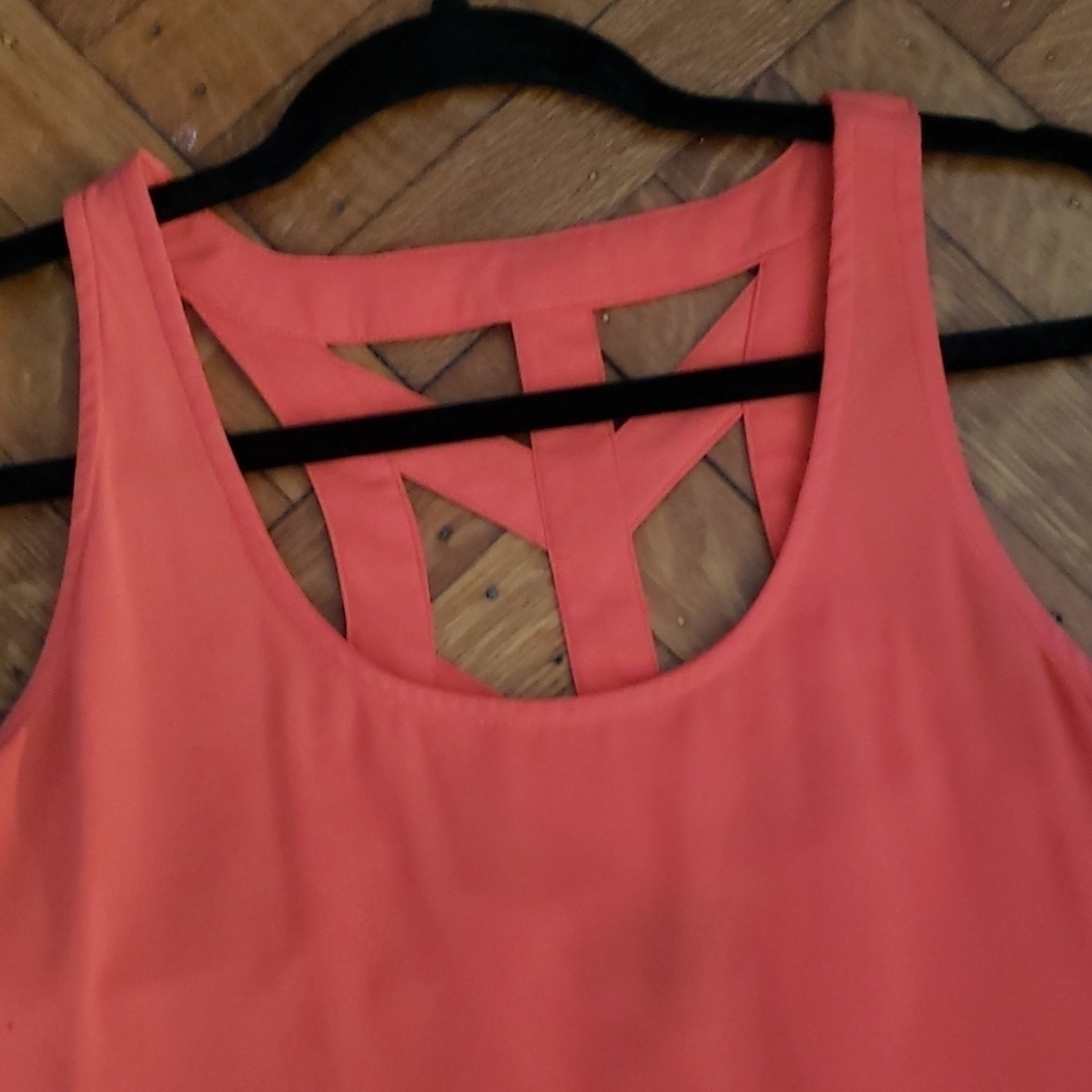 New Sleeveless coral asymmetrical summer dress Hp🔥🔥🔥 - Picture 3 of 4